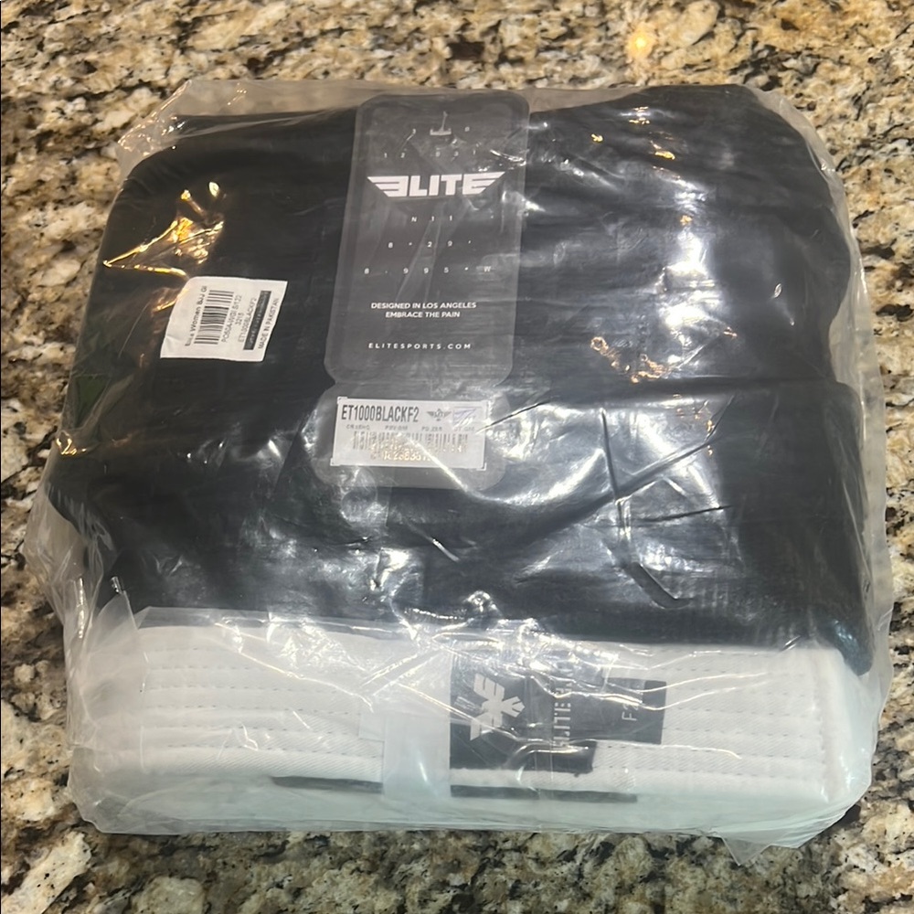 Elite Sports Black and White Gi